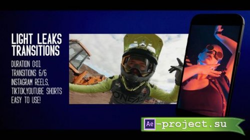 Videohive - Horizontal and Vertical Light Leaks Transitions | DR - 61554443 - DaVinci Resolve Templates