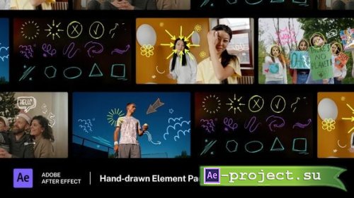 Videohive - Sticker Pack - Hand draw Element Pack - 61104014 - Project for After Effects