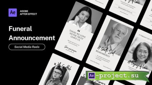 Videohive - Reels - Funeral Announcement - 61254303 - Project for After Effects