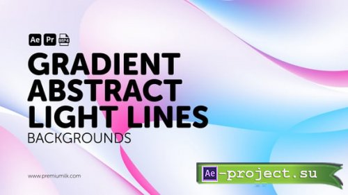 Videohive - Gradient Abstract Light Lines Backgrounds - 61586787 - Project for After Effects
