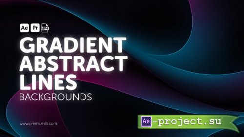 Videohive - Gradient Abstract Lines Backgrounds - 61586804 - Project for After Effects