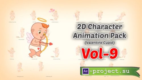Videohive - Valentine Cupid 2D character Animation Pack Vol 9 - 60790095 - Project for After Effects
