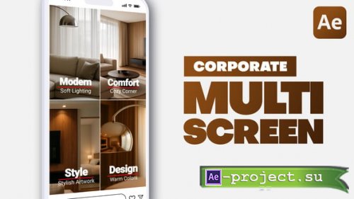 Videohive - Vertical Corporate Multiscreen - 61597842 - Project for After Effects