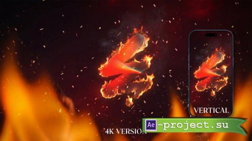 Videohive - Fire Sparks Logo Revael Vertical And Horizontal - 61592520 - Project for After Effects