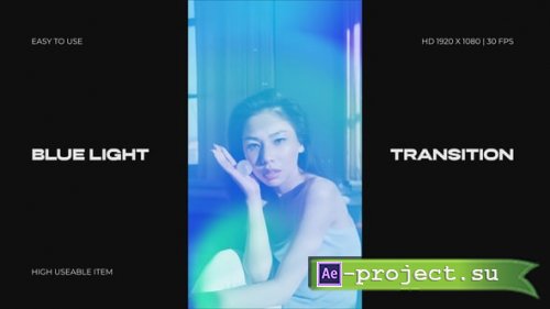 Videohive - Blue Light Transition - 61556408 - Project for After Effects