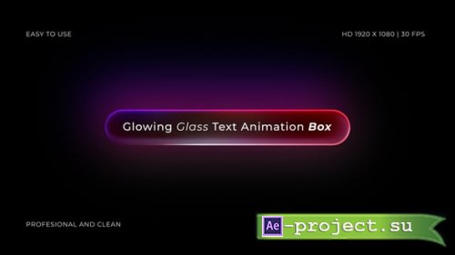 Videohive - Glowing Glass Text Animation Box - 61702015 - Project for After Effects