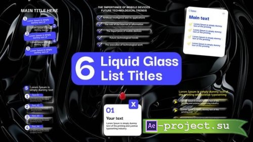 Videohive - Liquid Glass List Titles - 61688464 - Project for After Effects