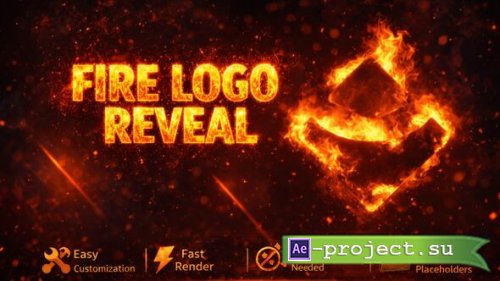 Videohive - Fire Logo Reveal � Cinematic Flame Impact - 61694056 - Project for After Effects