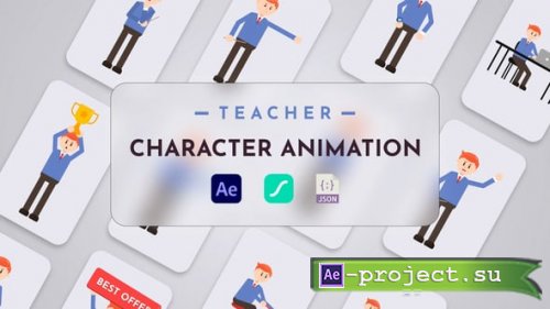 Videohive - Teacher Character Animation - 61707873 - Project for After Effects
