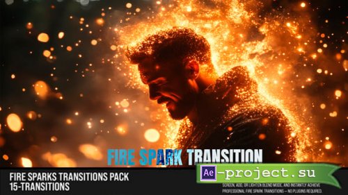Videohive - Fire Sparks Transitions Pack For Premiere Pro - 61677665