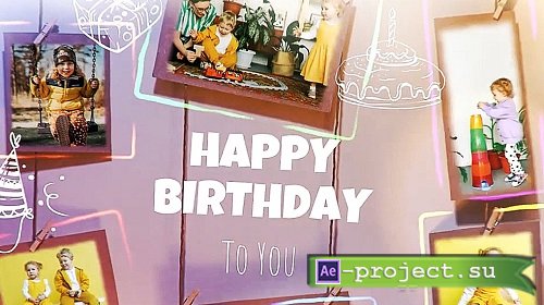 Happy Birthday Photo Frames 967569 - DaVinci Resolve Templates