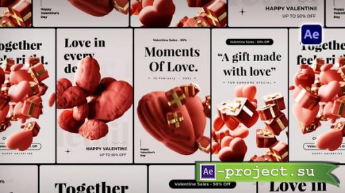 Videohive - Valentine 3D Posters - 61800872 - Project for After Effects