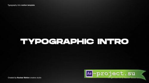 Videohive - Typography Intro - 61764245 - Project for After Effects