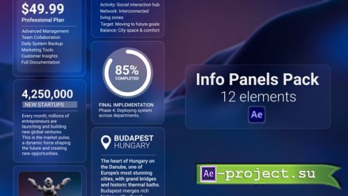 Videohive - Info Panels Pack - 61816512 - Project for After Effects