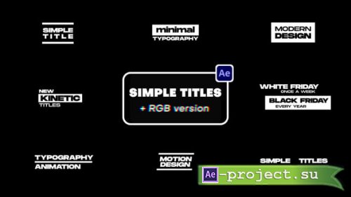 Videohive - RGB Simple Titles X - 61809507 - Project for After Effects