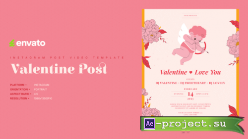 Videohive - Valentine Day Instagram Post Portrait � Creative After Effects Video Template - 61828506