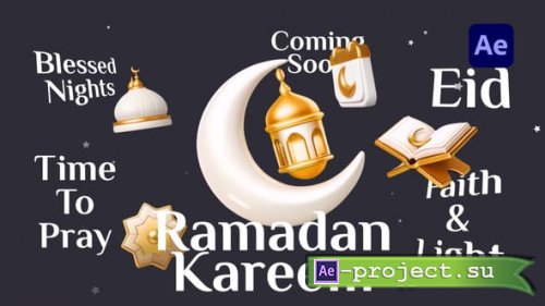 Videohive - Cute 3D Ramadan Celebration - 61853214 - Project for After Effects