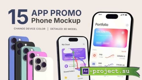 Videohive - App Promo Phone Mockup - 61853506 - Project for After Effects