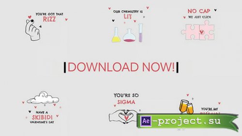 Videohive - Hand-drawn Heart Elements - 61856758 - Project for After Effects