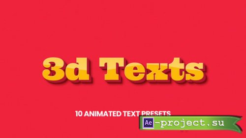 Videohive - 3d Text Presets - 61870936 - Project for After Effects