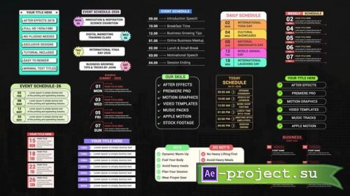 Videohive - Corporate Schedule & List Titles - 61820998 - Project for After Effects