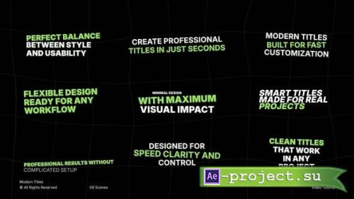 Videohive - Modern Titles | After Effects - 61891553 - Project for After Effects