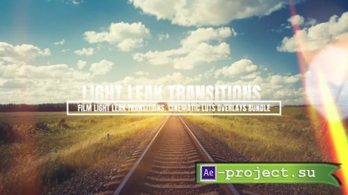 Videohive - Film Burn Light Leak Transitions and Cinematic LUTs Overlays Bundle | MOGRT - 61854755