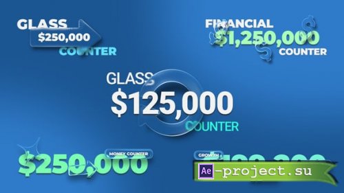 Videohive - Glass Animated Counters - 61896967 - Project for After Effects
