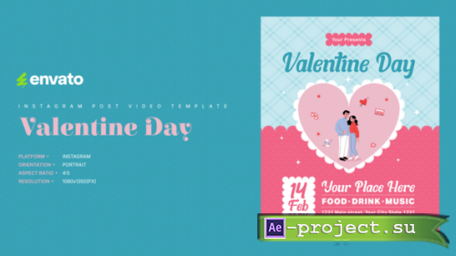 Videohive - Valentine Day Instagram Post Portrait � Creative After Effects Video Template - 61901745