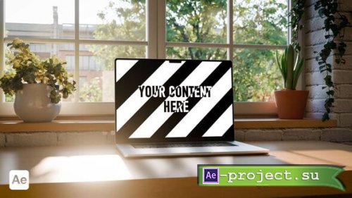 Videohive - Laptop Screen Mockup | Cinematic Orbit Animation | After Effects Template - 61903408