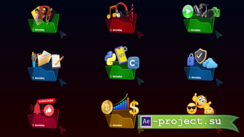 Videohive - Glass Folder Animation - 61920669 - Project for After Effects