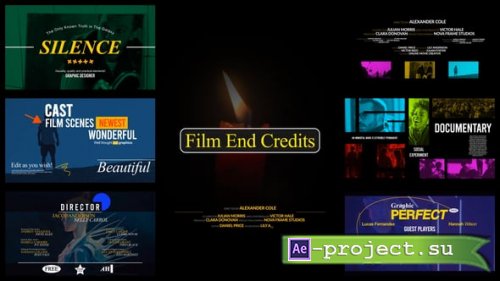 Videohive - Film End Credits - Cinematic Movie Titles and Cast Outro - 61921026 - Project for After Effects