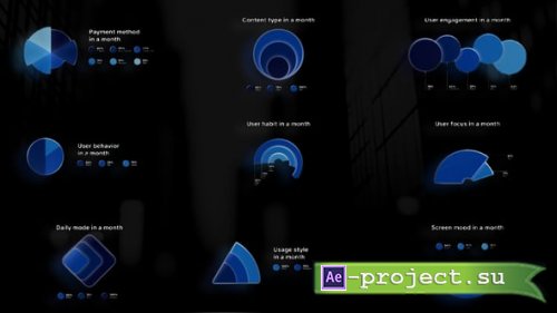 Videohive - Glow Pie Chart - 61940219 - Project for After Effects