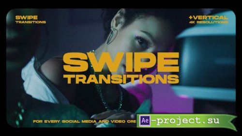 Videohive - Dynamic Swipe Transitions with Retro Film Grain Effect - 61920566 - Project for After Effects