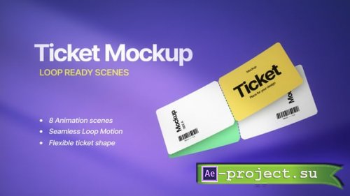 Videohive - Ticket Animation Mockup - 61943005 - Project for After Effects