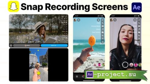 Videohive - Snapchat Camera Recording Screens - 61976614 - Project for After Effects