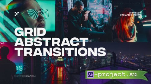 Videohive - Abstract Grid Transitions - 38621146 - Project for After Effects