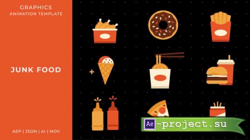 Videohive - Junk Food Graphic Animation Template | After Effects - 61986976 - Project for After Effects