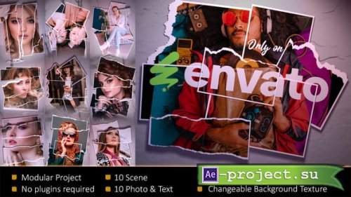 Videohive - Ripped Photo Frame Slideshow - 61995024 - Project for After Effects