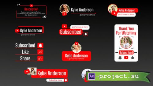 Videohive - Modern YouTube Lower Third & Subscribe Button 01 - 62030015 - Project for After Effects