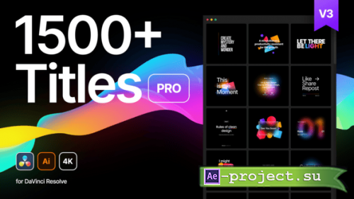 Videohive - Titles Pro | DaVinci Resolve v3 - 34872698 - DaVinci Resolve Templates