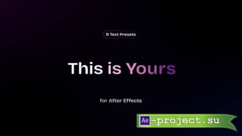 Videohive - Text Presets | AE - 62004683 - Project for After Effects