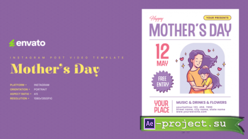 Videohive - Mothers Day Instagram Post Portrait � Creative After Effects Video Template - 61993324
