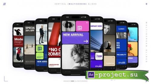 Videohive - Vertical Multiscreen Slides - 61938588 - Project for After Effects