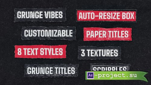 Videohive - Grunge Titles - 62036733 - Project for After Effects