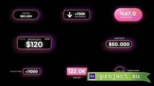 Videohive - Glow Number Counter - 61118777 - Project for After Effects