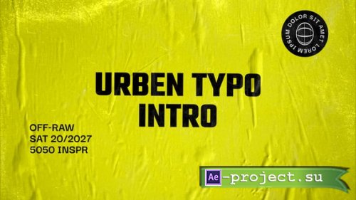  Videohive - Urben Typo Intro - 62067913 - Project for After Effects