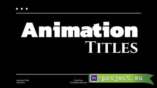 Videohive -  Animation Titles | After Effects - 62069132 - Project for After Effects
