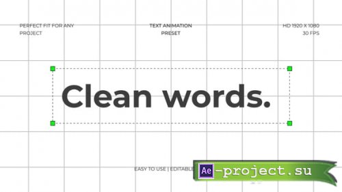 Videohive -  Clean Text Animation - 62074304 - Project for After Effects