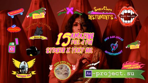 Videohive - 15 Urban Sticker Pack - 62096752 - Project for After Effects